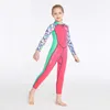 s Children s Wetsuit 2mm Swimsuit Long sleeved Girl s Warm Sunscreen Snorkeling Surfing Swimming Suit Neoprene Swimwear 230106