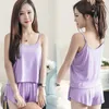 Women's Tracksuits 2023 Sexy Pajamas Set Women's 2 Pieces Sleepwear Pyjamas Satin Cami Top And Shorts Pajama For Women Homewear