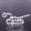 La cachimba de cristal más nueva de la forma del tanque bong el aparejo del lenguado del quemador de aceite del burbujeador del agua que fuma bongs el tubo