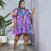 Robes grande taille femmes robe été imprimer blouse ample moulante mode tenues 2023 dame élégante jupe luxe fête soirée Maxi robe