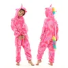 Pijama Kigurumi Çocuklar Erkekler İçin Pijama Kızlar Unicorn Pijama Flannel Çocuklar Dinozor Pijamas Takım Hayvan Slaı Kış Cat 230106