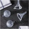 Other Kitchen Tools Portable Transparent Mini Funnels Small Plastic Bottleneck Bottles Packing Auxiliary Tool Bar Dining Accessory V Dhxiv