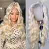 NXY Lace Wigs Blonde 613 Frontal HD Front Human Human para mulheres negras Brasileiras pré -arrancadas bebê 13x4 Body Wave 230106