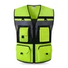 Men's Tank Tops Safety Vest In Mens High Visibility Refective Safty Waistcoat Summer Hi Vis Workwear Jacket Logo Print