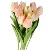 Fleurs décoratives 10pcs / ensemble Artificiel Tulip Home Wedding Party Table Bouquet Gift Pographe Prop Fake Flower Decoration