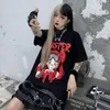 Kvinnors T -skjortor harajuku emo hiphop sommartoppar för flickor streetwear kawai tee skjorta kvinna kläder anime tshirt överdimensionerad plus size egirl