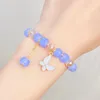 Bracciale per bambini Strand Braccialetti per gioielli con ciondolo a forma di fiore di cristallo con perline smaltate a forma di farfalla