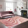 Teppiche Moderner abstrakter Teppich Wohnzimmer Rosa Marmor Badezimmer Teppich Schlafzimmer Nachttisch für Mädchen Küche Bodenmatte Weiches Flanell