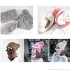 Party Hats Wholesale Women Winter Warmer Threepiece Set Hat Mask And Scarf Knitted Plus Veet Warm Dh0506 T03 Drop Delivery Home Gard Dh6Dl