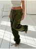 Kadınlar pantolon s vintage kargo tulum Bol jean rahat moda y2k 90s sokak kıyafetleri büyük cepler yüksek bel düz denim pantolon 230105