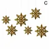 Juldekorationer 3D Artificial Snowflakes Paper Garland Festival Party Supplies For Home Wedding Birthday V1T7