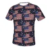 Men's T Shirts 3D Printed Men T-shirt Cool USA Flag Shirt Fashion Short Sleeve Streetwear O Neck Tops Tee