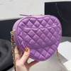 Designer Luxury Brand Shoulder Women Chain Crossbody Messenger Tote Bags Leather Love Shape Handbags Purses Multiple Colors