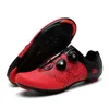 Calçados de ciclismo chinês vermelho mtb sapatos de bicicleta de bicicleta de bicicleta de bicicleta auto-travadora de bloqueio de montanha ao ar livre de bloqueio automático