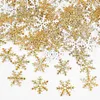 Decorazioni natalizie 270Pcs Fiocchi di neve Coriandoli Ornamenti per alberi di Natale per la casa Inverno Forniture per decorazioni per torte nuziali