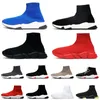 sock shoes Platform designer sneakers luxury Triple Black lace-up triple beige Glitter clear sole volt white red buttom Blue boot mens womens running size 36-45