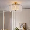 Ljuskronor modern minimalistisk rektangulär kristallglas tak ljuskrona vardagsrum dekoration sovrum led inomhusbelysning för hemmet