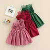 Robes de fille Boiiwant 6-24M robe de princesse bébé 3D Rose fleur décor fête de mariage Tutu pour les filles soirée d'été