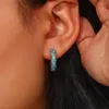 Stud Earrings Y2K Colorful Enamel Droping Oil Grid Texture Statement18K Waterproof Hypoallergenic Hoop For Women Party