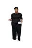 Spårar 2023 Autumn Plus Size Women Set Long Sleeve Ruffle Tops and Pants Mode Two Piece Sexy Female Tracksuit Outfit grossist