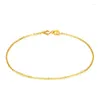 anklets zhixi real 18k gold anklet fine jewelry pure au750調整可能なチェーンイエローホワイトローズ豪華なギフトJ501