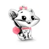 Fits Pandora Bracelets 30Pcs Crown Heart Cartoon Dog Cat Fish Animal Mi ki Silver Charm Beads For Wholesale Diy European Sterling Jewelry Marking Charm Women