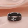 Bague Hip Hop Doodle en titane et acier pour hommes, 10 pièces, Simple, tendance, drôle, doigt du milieu, Stickman, cadeau de fête pour Couple, bijoux