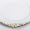 Borden rond plastic zwart wit zilver gouden velglader voor bruiloftsreceptie diner set decoratie luxe decoratieve groothandel