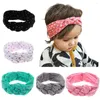 Accessoires de cheveux Tricoté Coton Bandeaux Élastiques Pour Les Filles Wave Point Bébé Bandeau Toddler Turban Spandex