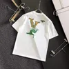 Camisetas para hombres Camiseta para hombre Diseñador Carta gradual Manga corta Versión alta Sudadera de algodón Hombres y mujeres Mismo estilo Vestido de pareja S-4XL 4b5u