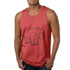 Erkek Tank Tops Afrika Rhino kollu TOP T-shirt Sıradan Spor Salonu Yelek Tee