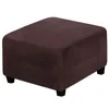 Stol täcker vardagsrum modernt tvättbart justerbar fotpall slipcover ottoman täcker smuts motståndskraftig sammet fyrkant full täckning hem