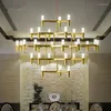 Ljuskronor Post Modern LED Crown Major Design Duplex Villa Restaurangbelysning Black/White/Chrome/Gold 12/30 Heads Branch Lamp
