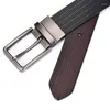 Riemen El Barco Fashion Leather Men Hoge kwaliteit Cowhide Luxe Designer Zwart Blue Male Coffee Bruine Belt Roterende gesp roterend