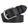 Belts EL BARCO Cowhide Leather Belt Men Black Brown Designer Male Navy Blue Coffee Business Casual Waist Strap