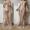 Party Dresses Summer Robes Women's Prom Lace Appliques V Neck Long Sleeves Birthday Bridal Fluffy Gowns Custom Made