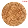 Tapis de table 1 pc Creative Drink Coasters Set Pour Thé Accessoires Vaisselle Ronde Napperon Plat Tapis Rotin Weave Tasse Pad