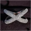 Wedding Rings Us Size 510 Handmade Luxury Jewelry 925 Sterling Sier Pave White Sapphire Cz Diamond Gemstones Party Eternity Women Cr Dhnax