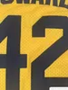 ステッチ NCAA ティーンウルフスコットバスケットボールジャージカレッジハワード 42 ビーコンビーバーズイエロー映画ジャージシャツ S-2XL