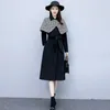 Dameswol Blends Fashion Plaid Shawl Cashmere Coat in Winter 2023 vrouwen