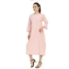 Ethnic Clothing Israeli Ramadan Dress Mid-sleeve Pure Color Muslim Women's Long Skirt Abaya Morocco Islamic
