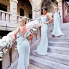 Lace Bridesmaid Dresses Spaghetti Straps Satin Sweep Train Lace Bridesmaid Dresses Wedding Party Bridemaid Gowns With Zipper