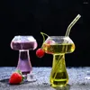 Wine Glasses Mushroom Cocktail Glass Molecular Gastronomy Bar Rectification Bartender Special Beer Goblet Cooler Cup For KTV