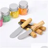 Strumenti per torte 10 cm Spata in acciaio inossidabile Raschietto per crema al burro con manico in legno Coltello per formaggio Attrezzo da cucina Gadget da forno Regalo di Natale Dhqy2