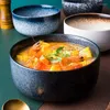 Bols 900 ml Japon Vaisselle en Céramique Saine Poetic Noodle Bowl 6 Pouces Famille Restaurant Salade Ramen Soupe Riz Petit Pot Ustensiles