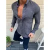 Camisas casuais masculinas Moda masculina linho de algodão Botões de manga longa Summer Summer Solid Loose Holiday Blouse Oversize Macho Tops