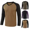 Men's Casual Shirts Excellent Men Round Neck Slim-fitting Shirt Tops Long Lasting Comfortable To Wear