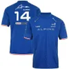 2023 F1 Team Formel One Polo Men's Alpine Driver Fernando Alonso T-shirts nya män Leisure T-shirt på sommaren