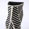 Вазы керамическая ваза геометрическая полосатая полоса в форме цветов
