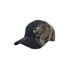 Berets unisex baseball czapki czarne regulowane chiński styl czapki druk swobodny snapback kość hip hop hap retro